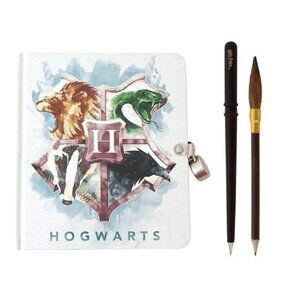Harry Potter Hogwarts Lock and Key Diary Journal with Wand Pen and Broom Pencil